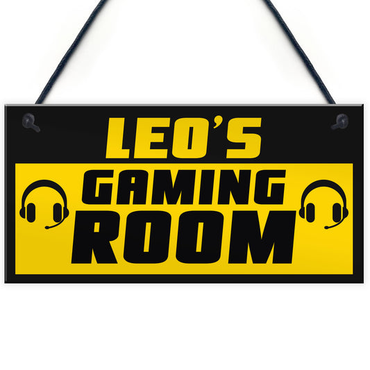 Novelty Boys Gaming Room PERSONALISED Sign Games Room Gift