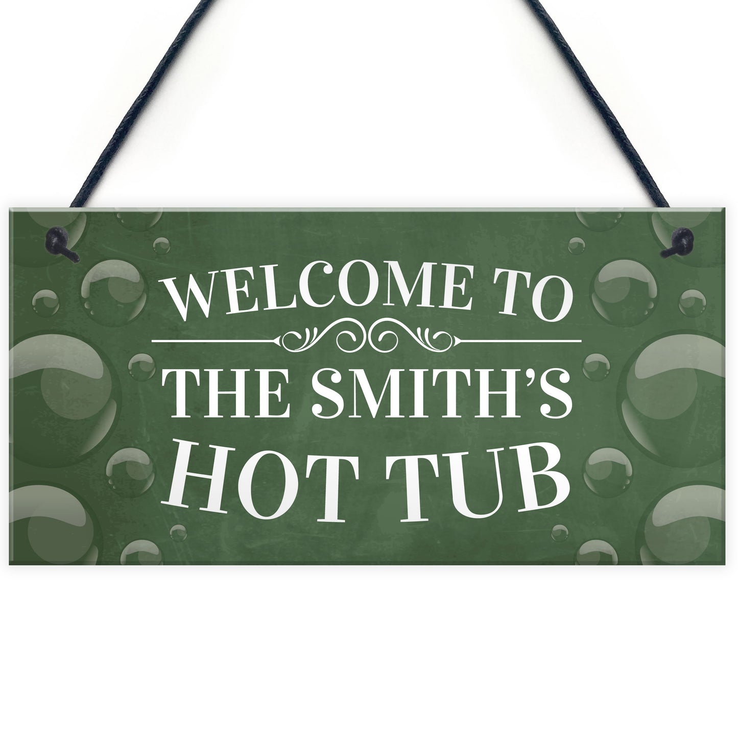 Novelty Hot Tub Decor Personalised Hot Tub Sign Family Gift