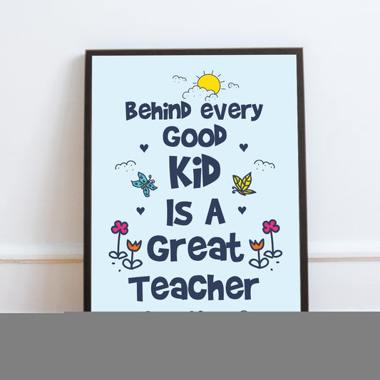 Teacher Print Framed Gift For Teacher Assistant Thank You Gift