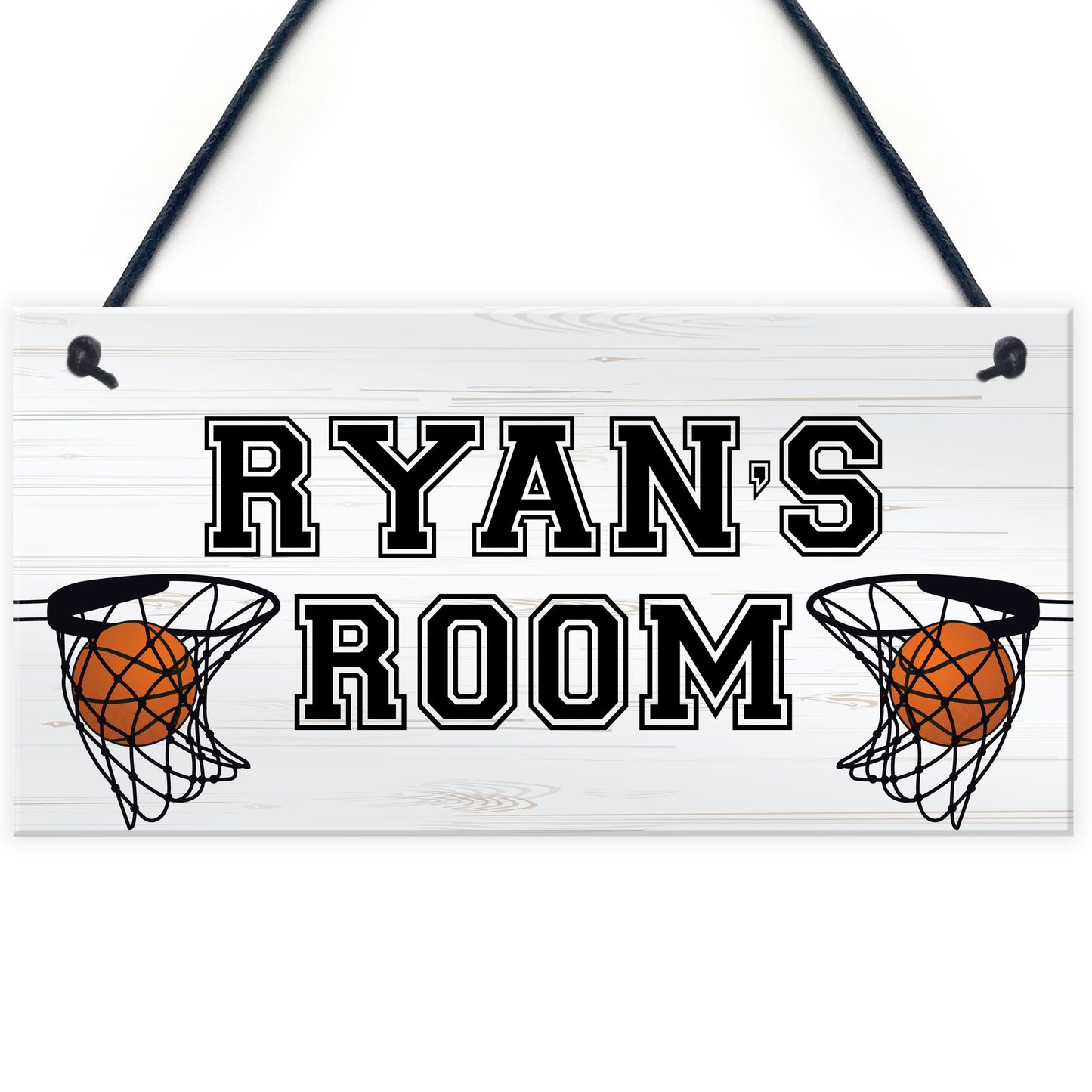 PERSONALISED Basketball Boys Room Hanging Door Sign Birthday