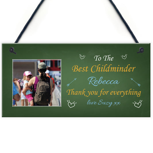 Best Childminder PERSONALISED Photo Plaque Thank You Birthday