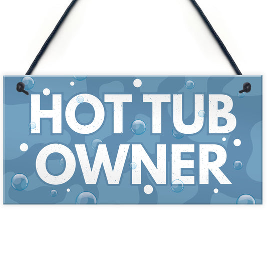 Novelty Hot Tub Sign Hanging Garden Plaque Home Decor Gifts