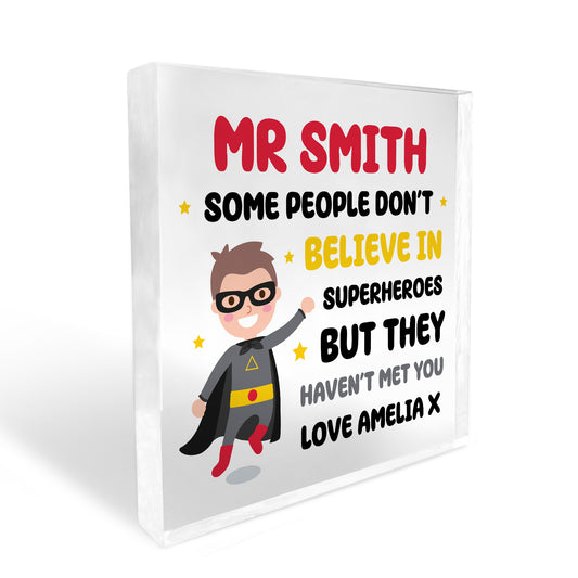 Personalised Thank You Teacher Gifts For Him Men Leaving School