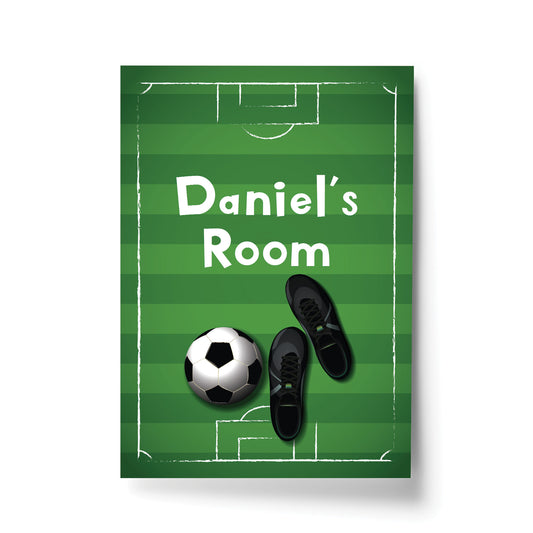 Personalised Football Theme Print For Boys Bedroom Son Gift