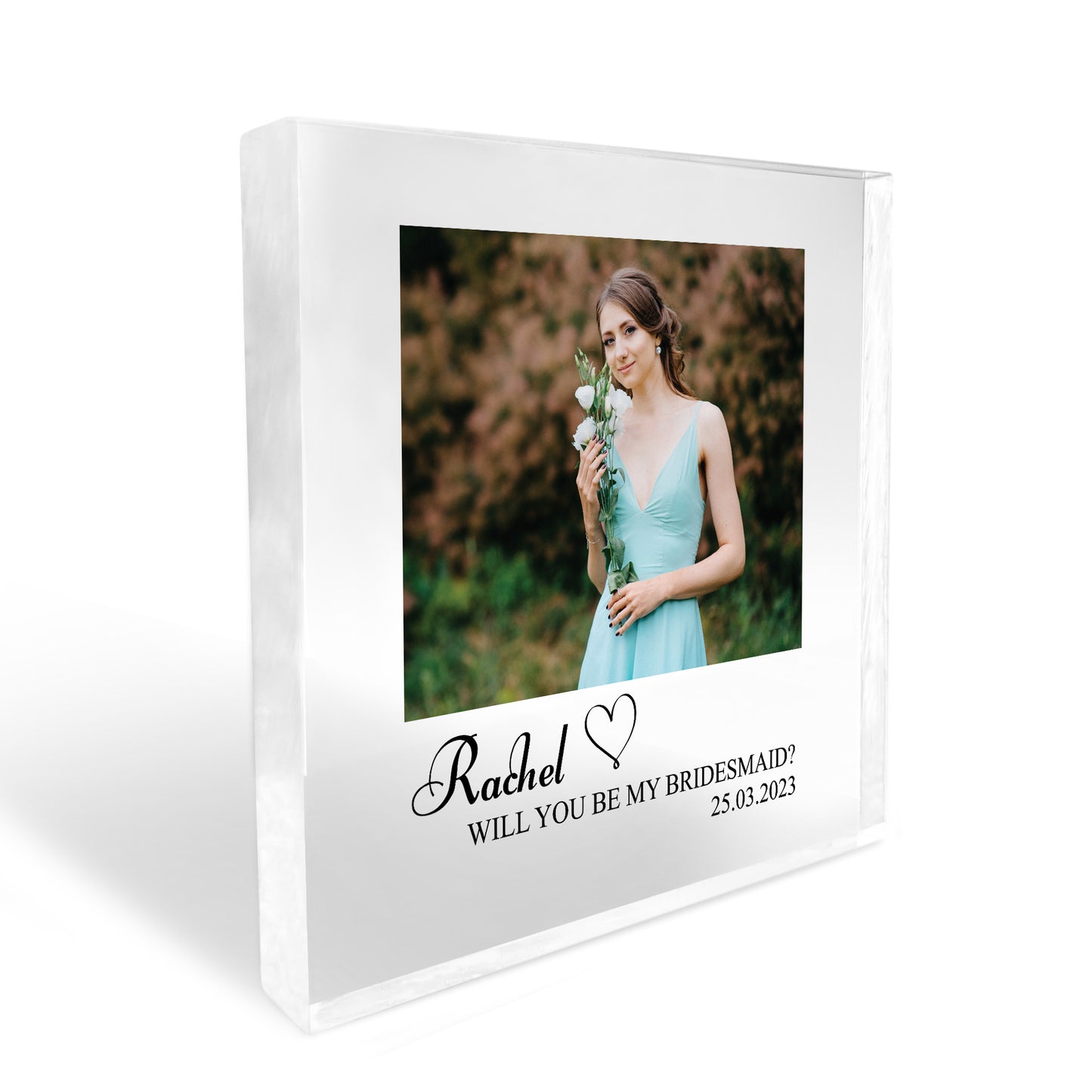 Will You Be My Bridesmaid Gift Personalised Photo Plaque