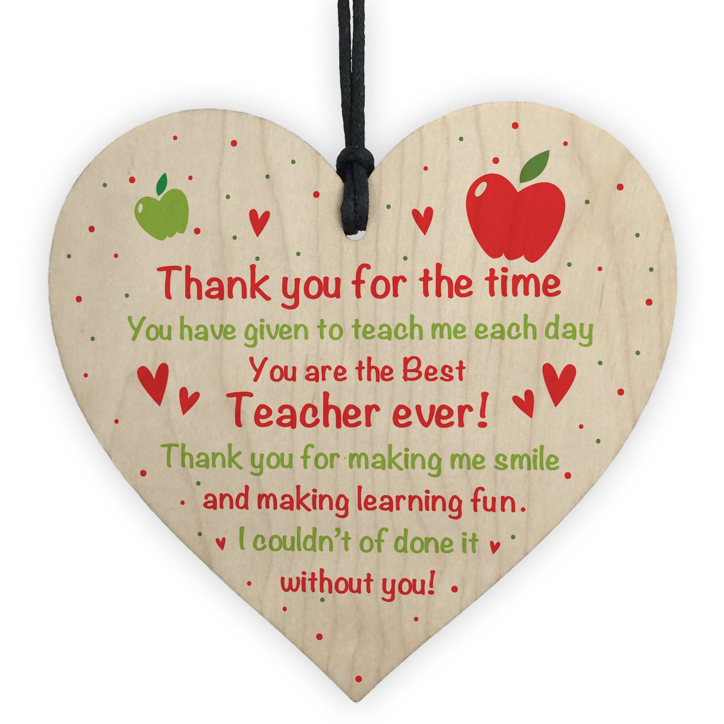 Novelty Thank You Gift For Teacher Teaching Assistant Heart