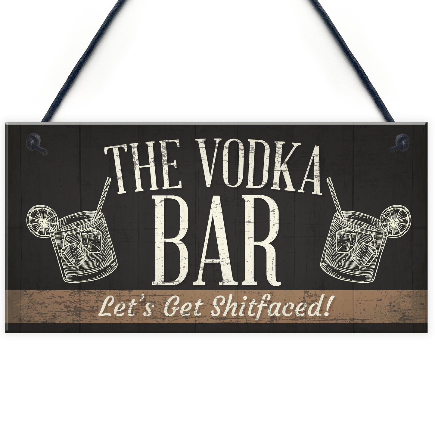 The Vodka Bar Novelty Man Cave Home Bar Pub Plaque Alcohol Gift