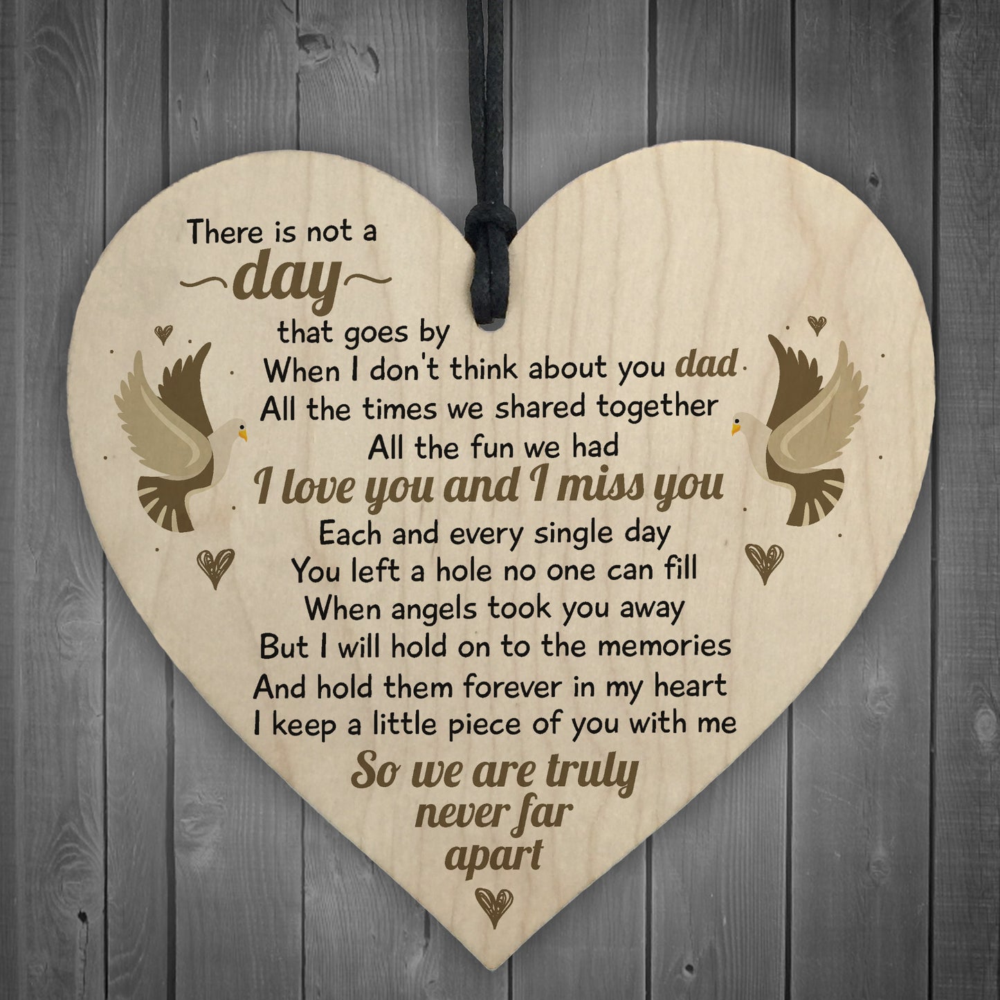 I Miss You Home Grave Garden Memorial Wooden Heart In Memory