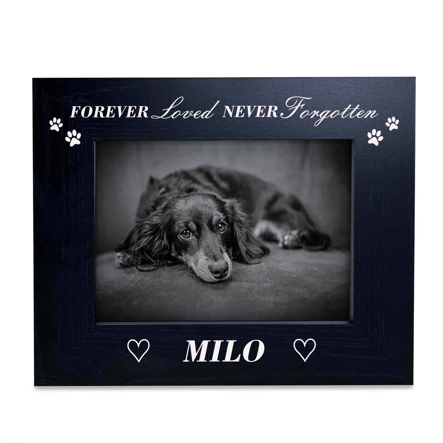 Personalised Memorial Photo Frame For Dog Puppy Never Forgotten