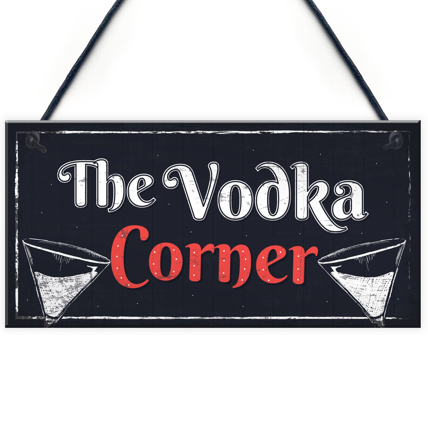 Vodka Corner Garden Shed Sign Kitchen Plaque Funny Alcohol Sign