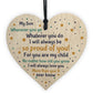 Novelty Son Gift Wooden Heart Son Birthday 18th 21st Card Gift