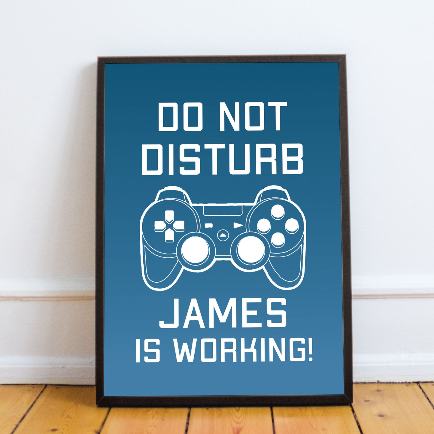 Gaming Print Framed Personalised Man Cave Boys Bedroom Sign