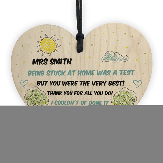 Thank You Gift Lockdown Teacher Assistant Personalised Heart