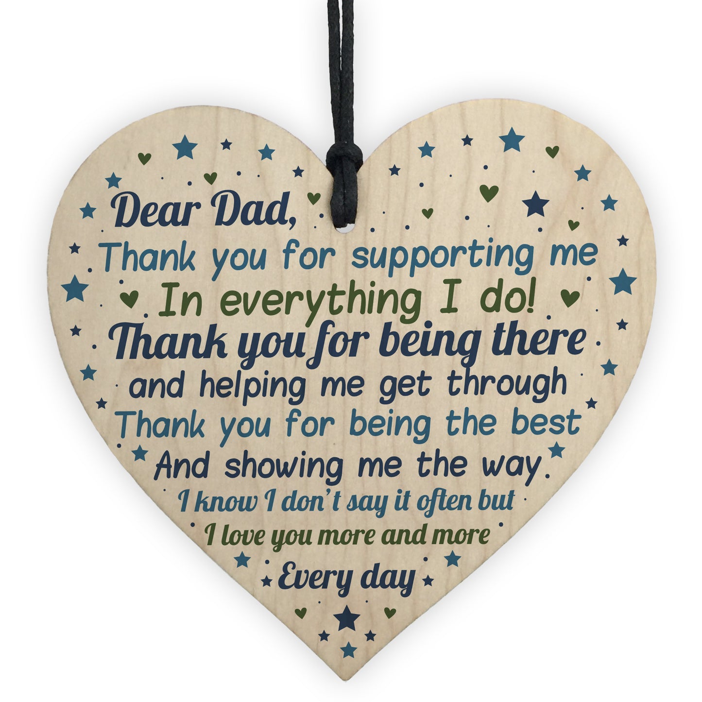 Daddy To Be Gift Wooden Heart Fathers Day Gift For Him Daddy