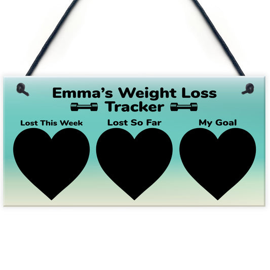 PERSONALISED Weight Loss Tracker Journey Sign Diet Slimming