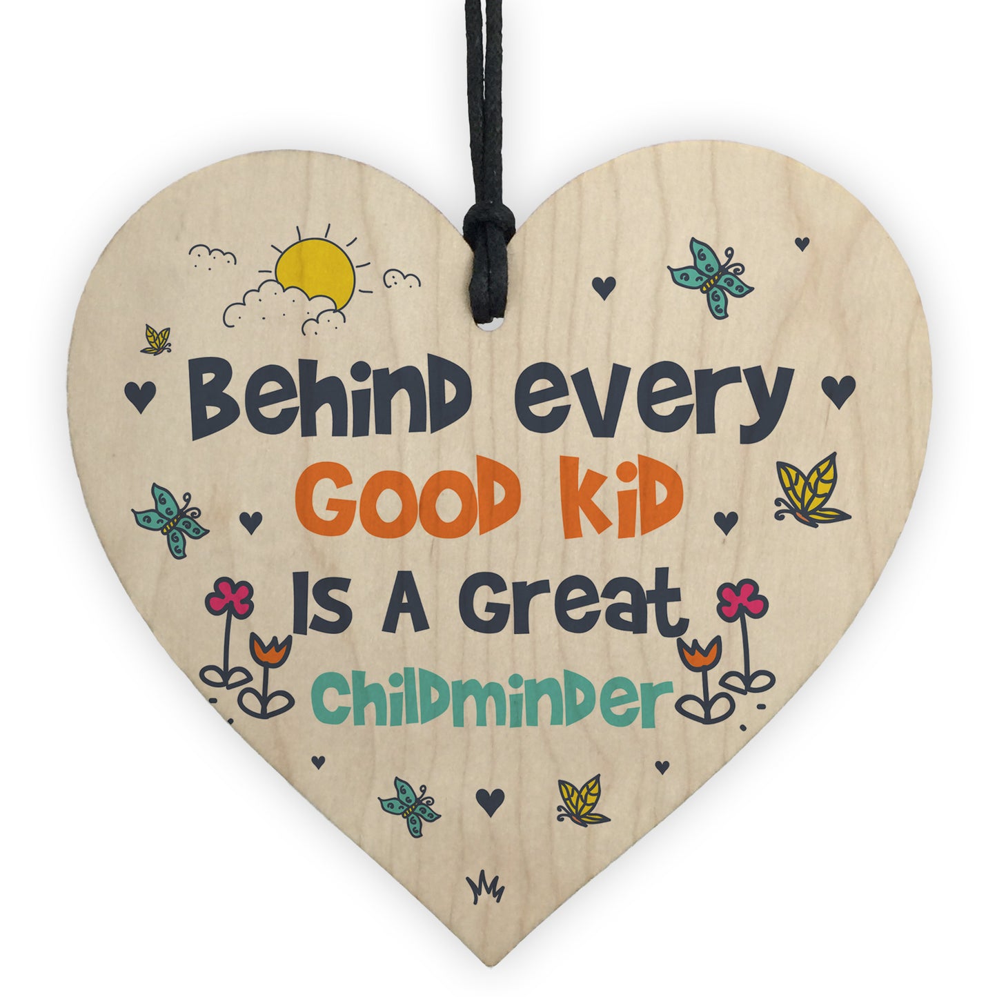 Great Childminder Gift Wooden Heart Thank You Gift Friendship