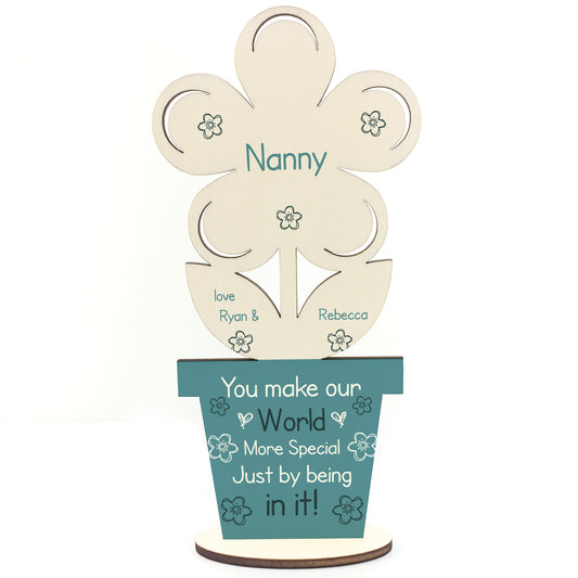 Personalised Nanny Gift For Birthday Mothers Day Flower Thankyou