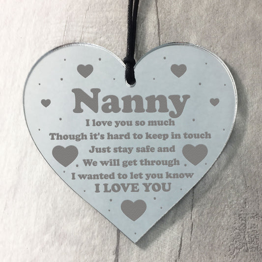 Nanny Birthday Christmas Gift Engraved Heart Lockdown Gift