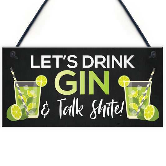 Gin Bar Sign Home Bar Pub Hanging Sign Home Decor Gin Gift