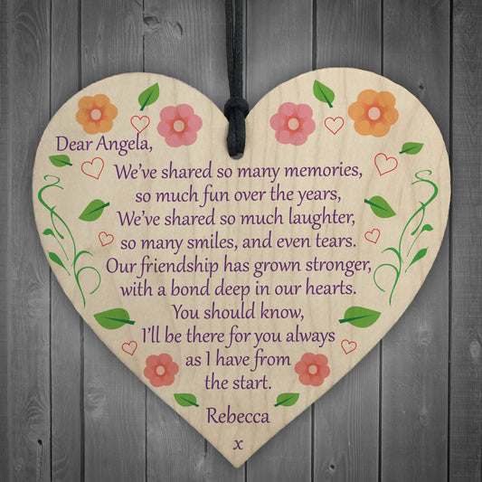 Always Be There For You Personalised Hanging Heart Gift Sign