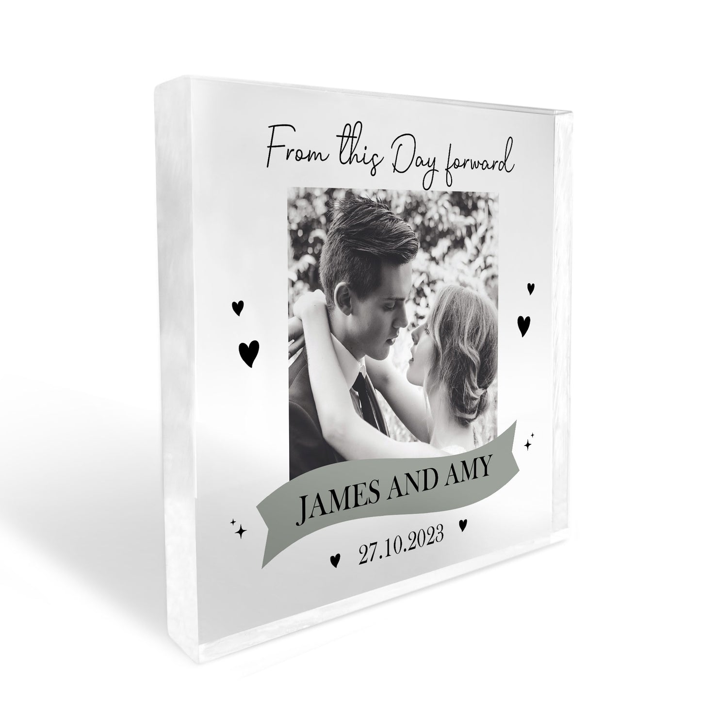 Personalised Husband And Wife Gift Mr And Mrs Photo Block