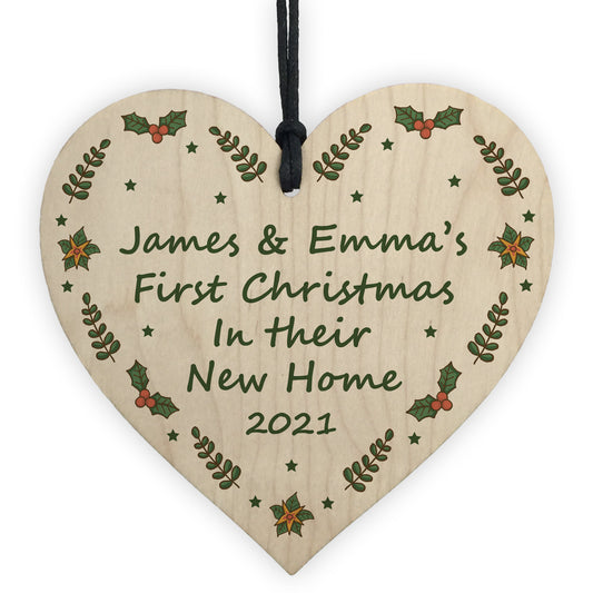 1st Christmas Tree Decoration For New Home Wood Bauble