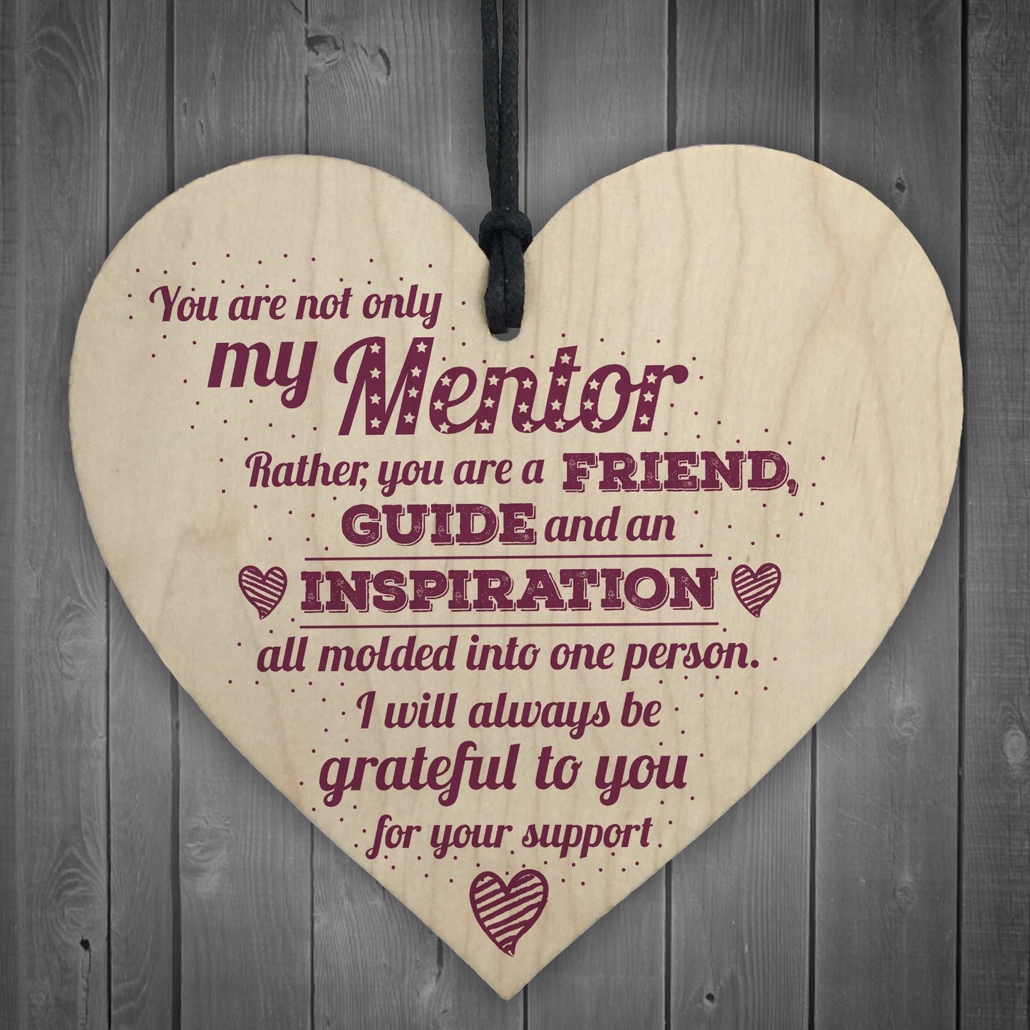 Mentor Friend Teacher Midwife Tutor Plaque Gift Sign Thank You