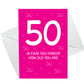 50th Birthday Cards For Women Sister Daughter Funny 50th Card