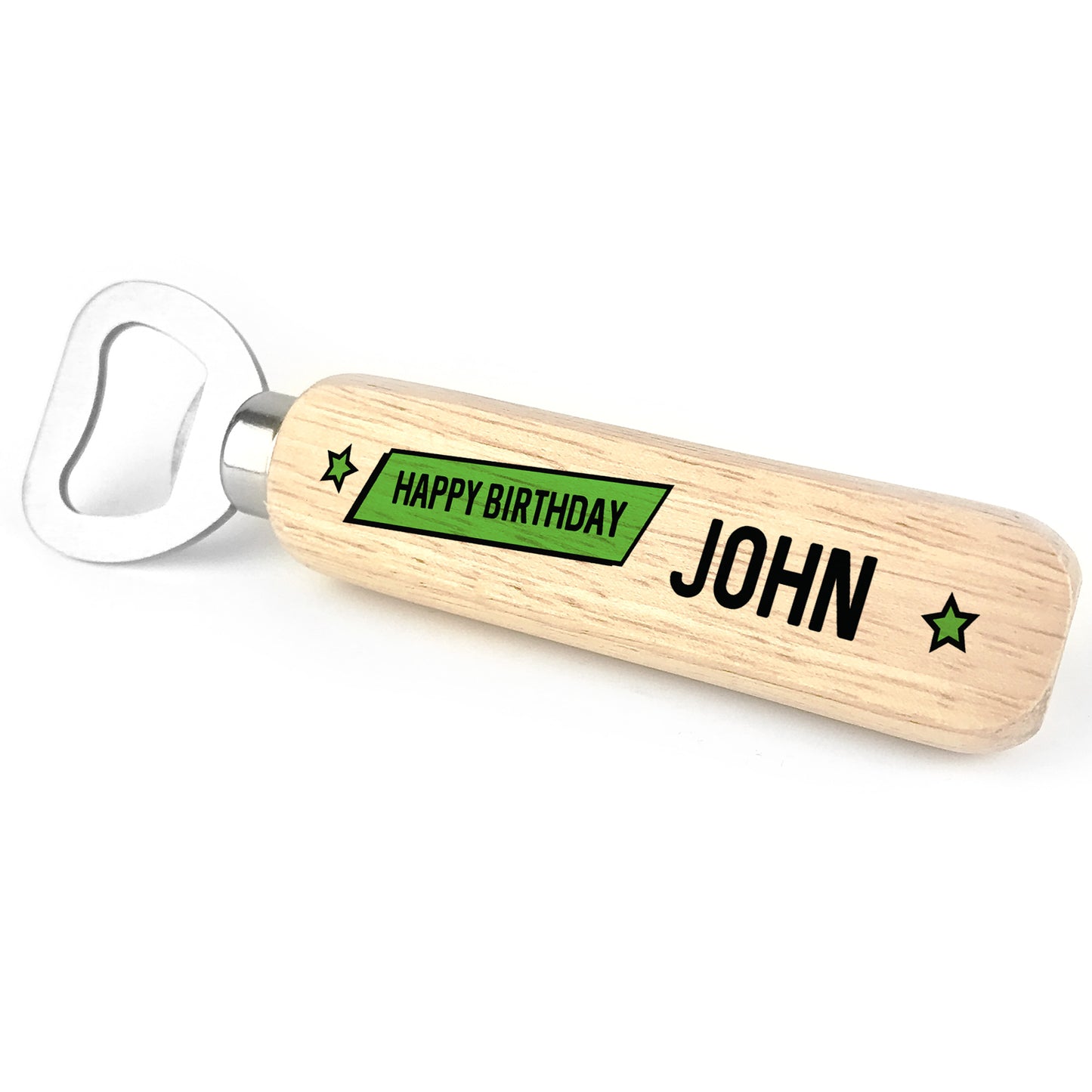 Personalised Birthday Gift For Him Her Wood Bottle Opener