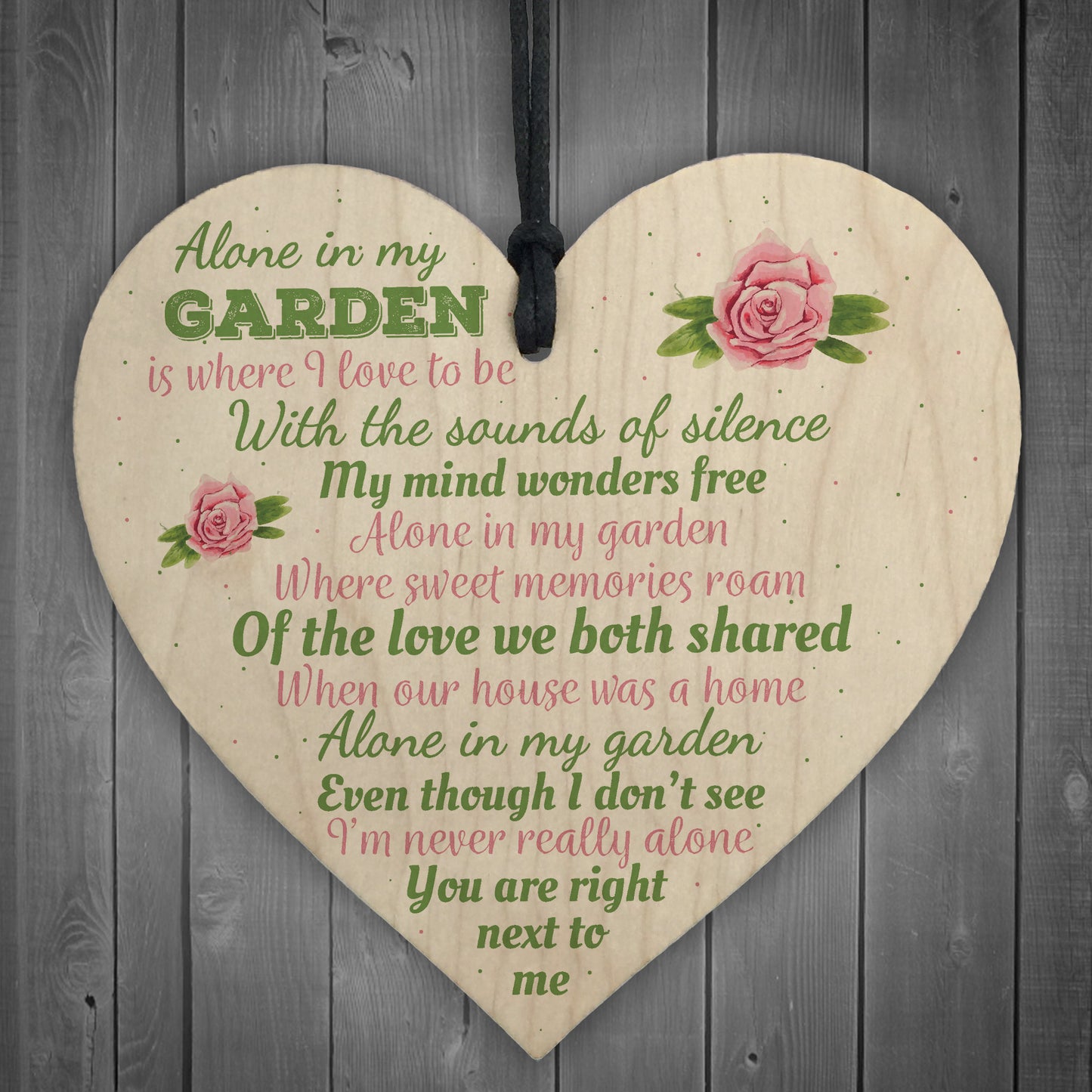 My Garden Novelty Heart SummerHouse Memorial Sign Garden Shed