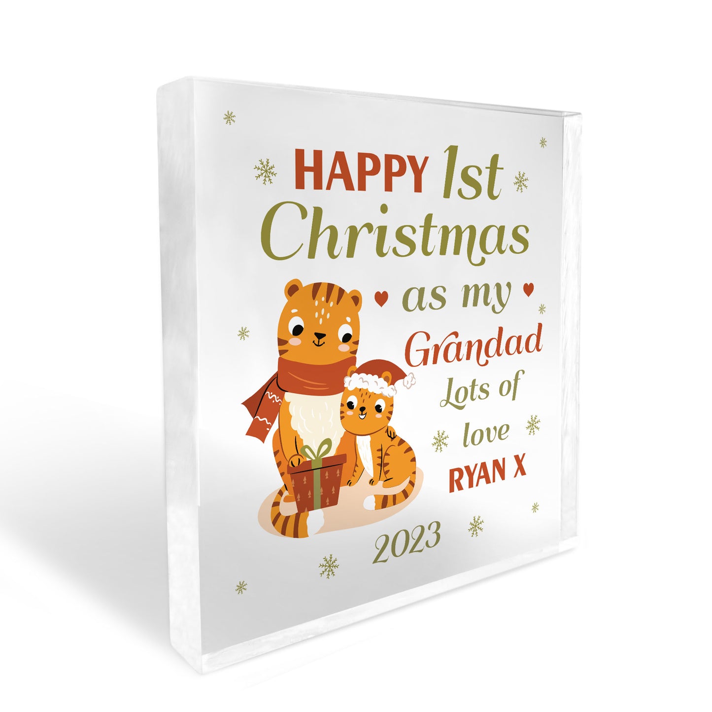 1st Christmas As My Grandad Gift Personalised Plaque Gift