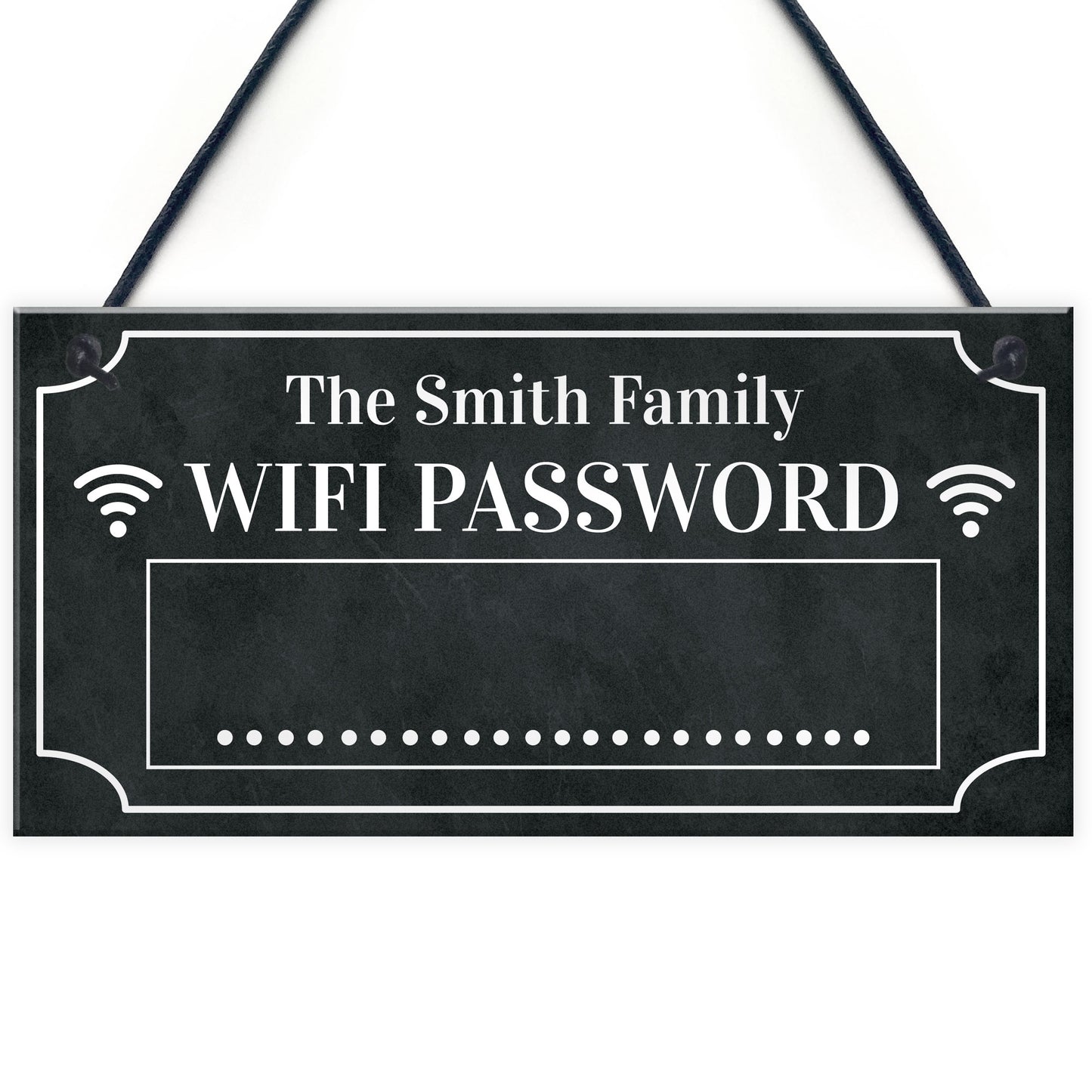 PERSONALISED Wifi Password Hanging Home Sign House Warming