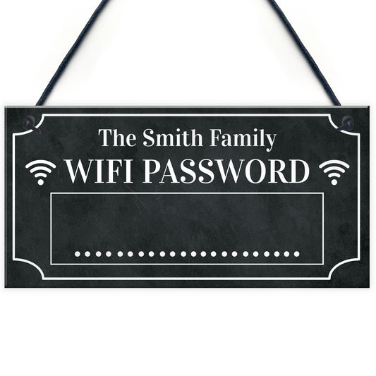 PERSONALISED Wifi Password Hanging Home Sign House Warming