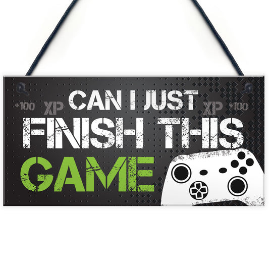 Funny Gamer Gift Gaming Sign For Boys Bedroom Man Cave Son Gift