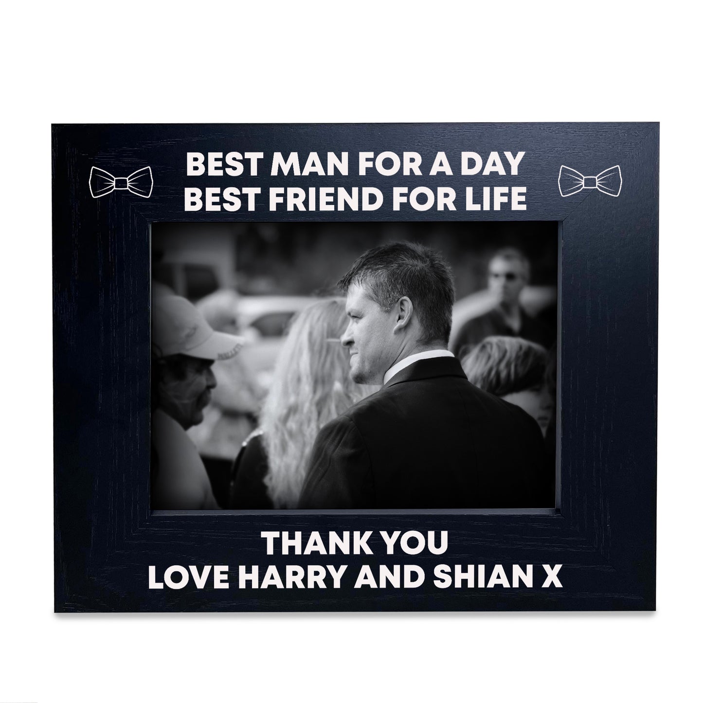 Thank You Gift For Best Man Personalised Wooden Photo Frame Gift