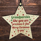 Grandparents Christmas Gifts Wooden Star Tree Bauble Decoration