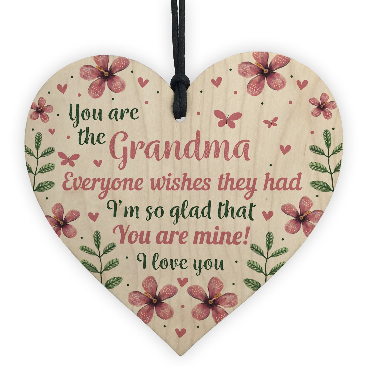 Nan Birthday Gifts Mothers Day Gift Wooden Heart Gran Grandma
