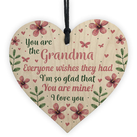 Nan Birthday Gifts Mothers Day Gift Wooden Heart Gran Grandma
