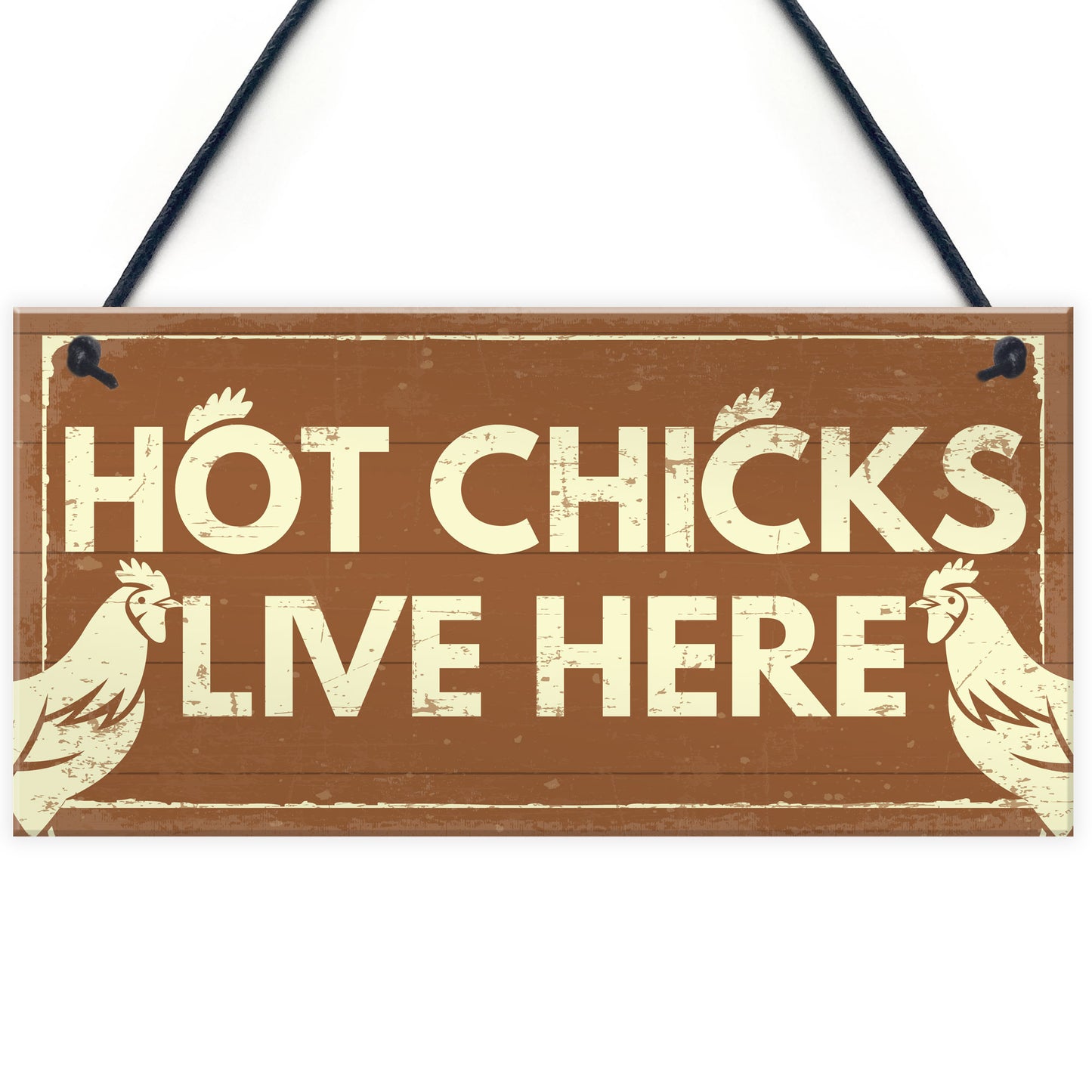 Funny Novelty CHICKEN Sign For Coop House Pet Bird Animal Hen