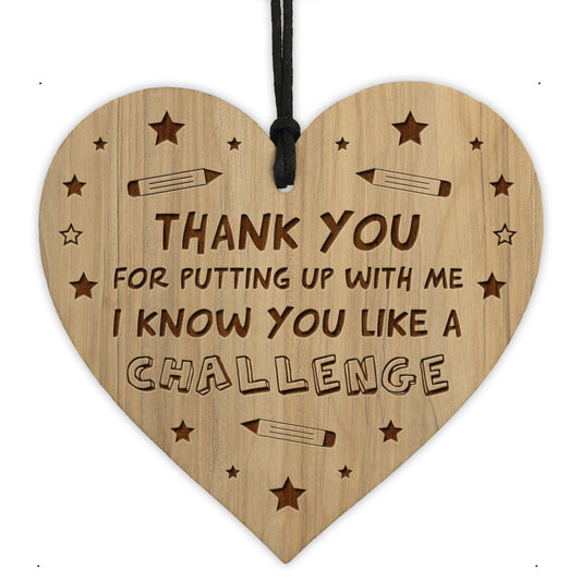 THANK YOU GIFT For Teacher Assistant Engraved Heart Leaving Gift