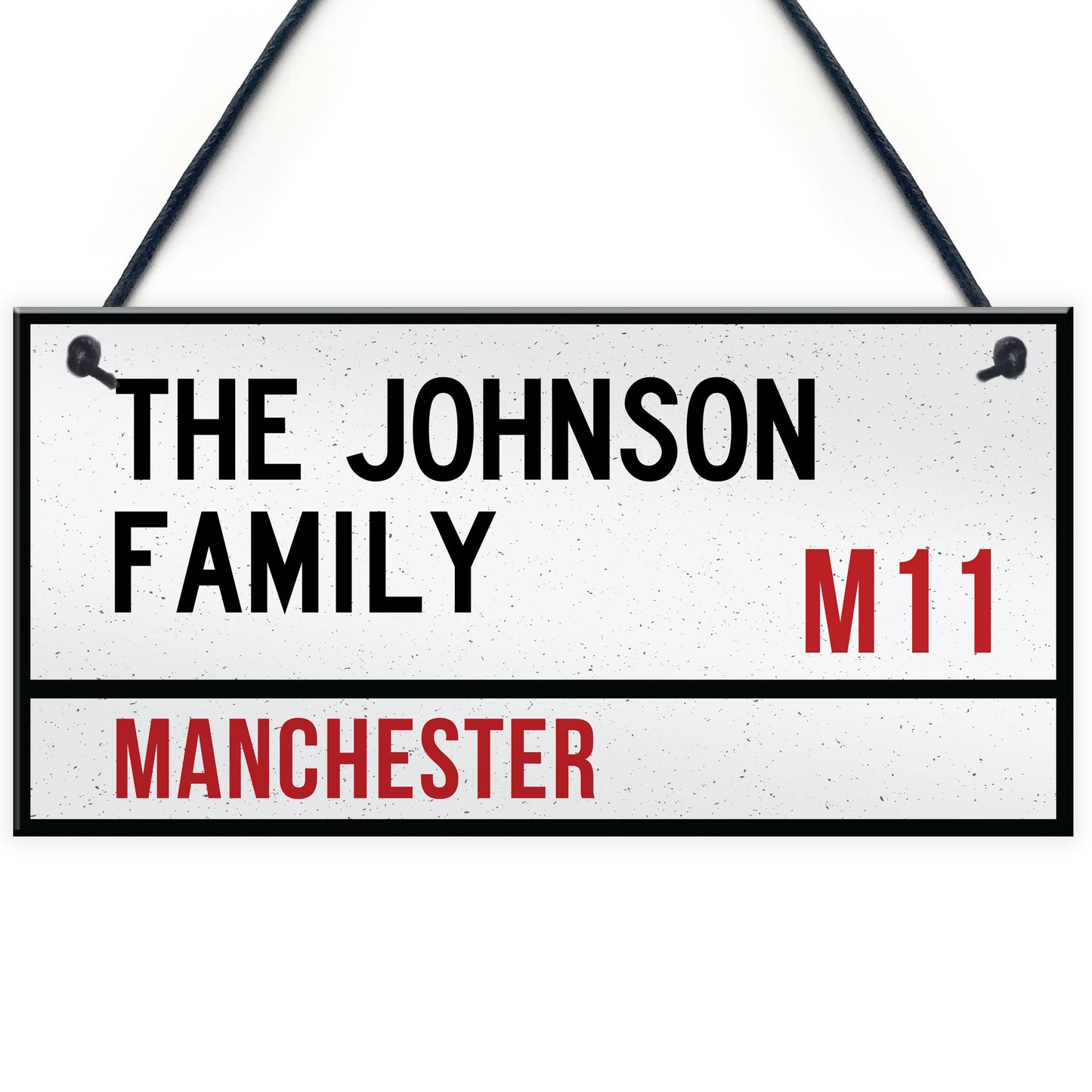 Personalised London Street Sign Hanging Wall Door Bedroom Plaque