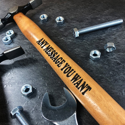 Engraved Personalised Hammer Gift For Men Novelty Birthday Gift