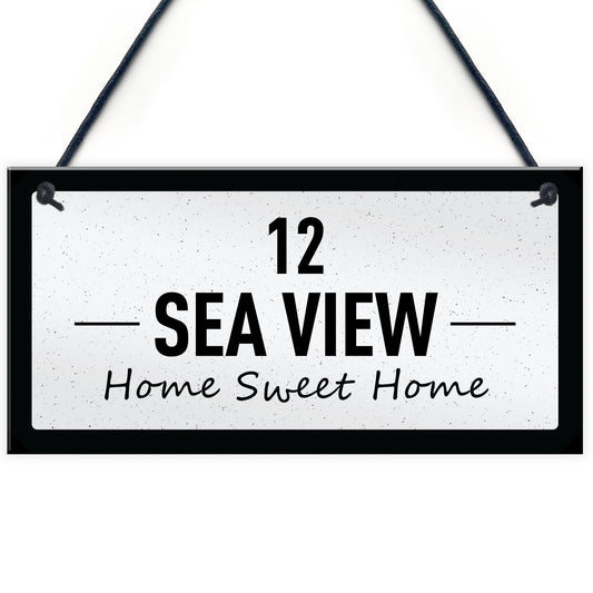 Chic HOME SWEET HOME Sign Personalised New Home Gift