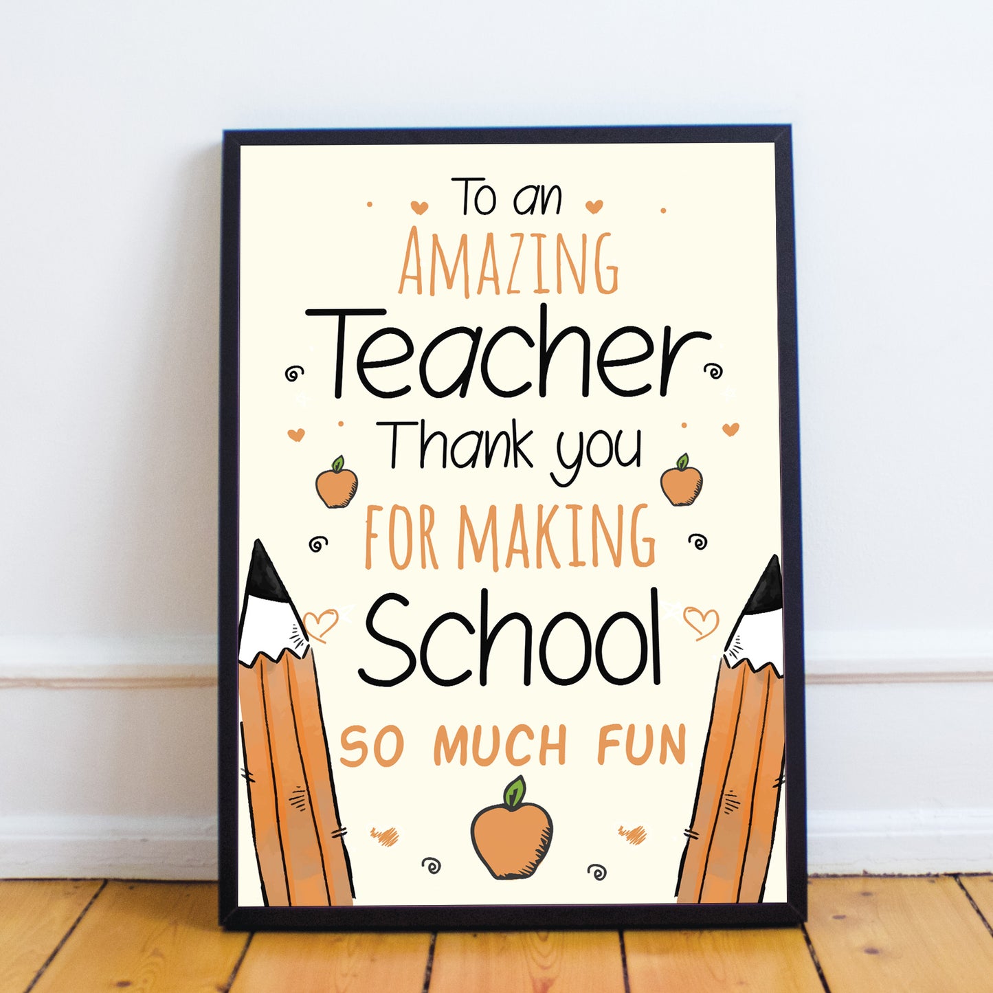 FRAMED Teacher Print ThankYou Gift For Teaching Assistant