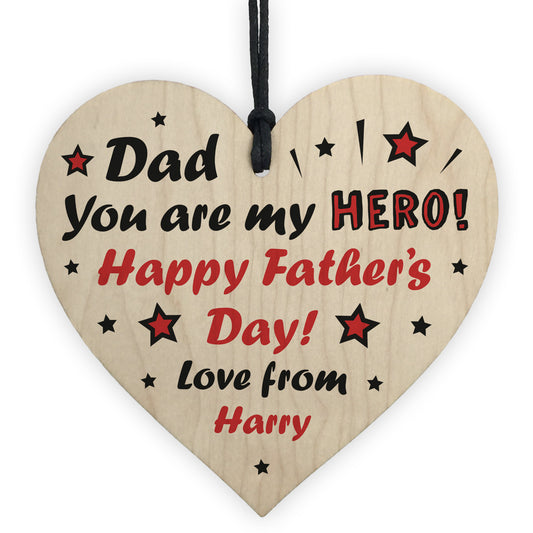 Novelty Fathers Day Gift For Dad Personalised Superhero Gift