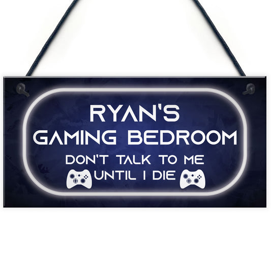 PERSONALISED Neon Effect Gaming Bedroom Sign Xbox Lover Gift