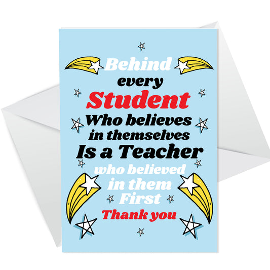 Thank You Teacher Card Teaching Assistant Card Nursery Teacher