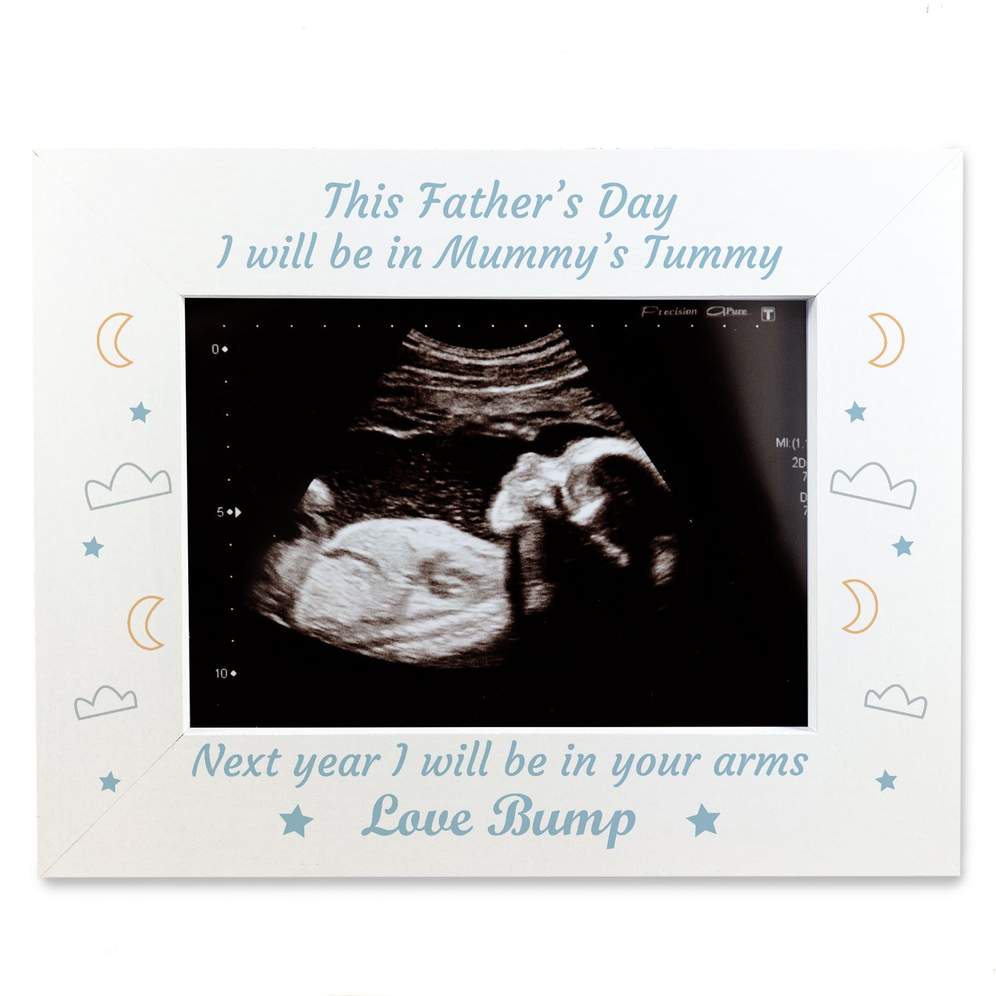 Fathers Day Gift For Dad To Be Wooden Baby Scan Photo Frame