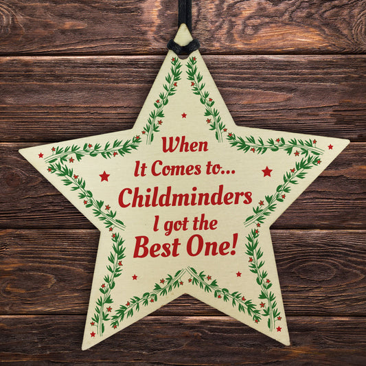 Special Gift For Childminder Thank You Gift Wooden Star Gift