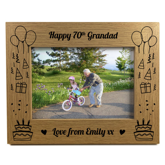 Birthday Gift For Grandad Personalised Photo Frame 60th 70th